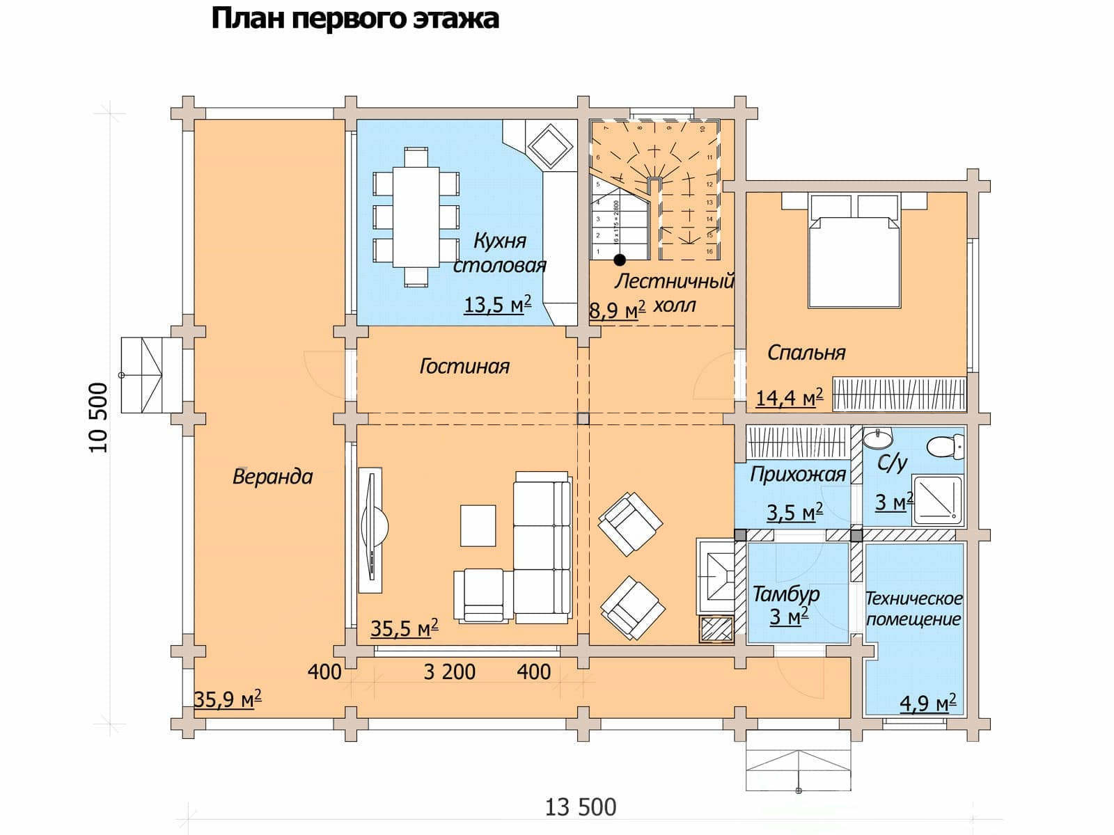 План 1 этажа